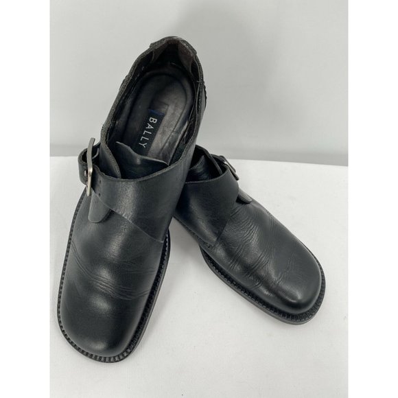 Bally Pedrano Luxurious Black Leather Ankle Buckle Shoes Boots Men's Sz 9.5 US - Picture 3 of 12